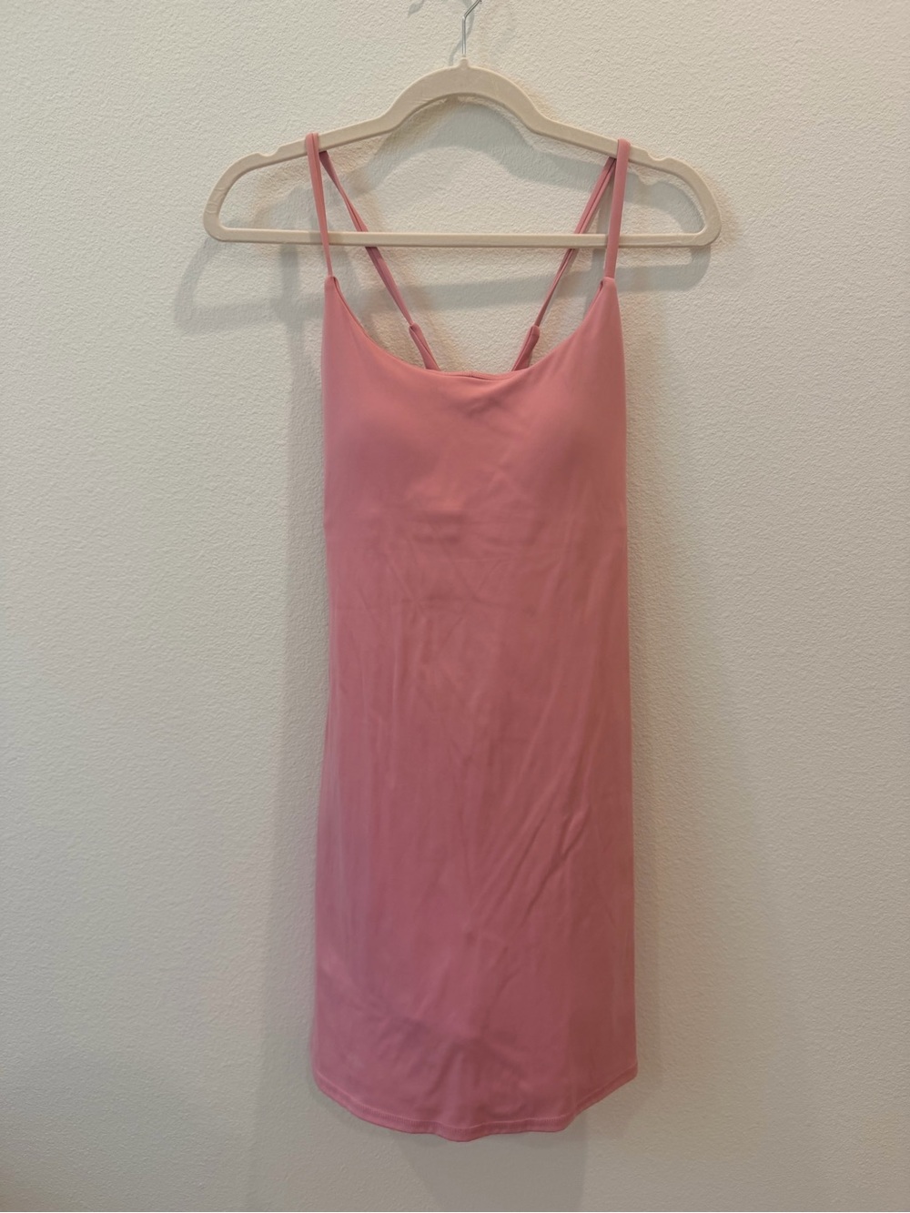 Halara Athletic Bodycon Dress — Built-In Shorts & Pockets, Dusty Pink, Size L